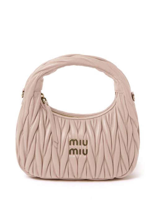 Blush beige  matelassé effect bag Miu Miu | 5BC125V-OOYN88F0236